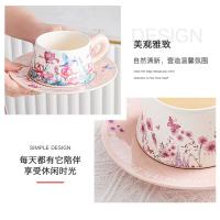 Juego de Taza de Café de Cerámica Vintage Pintura al Óleo de Lirio Floreciente en los Valles - details 16