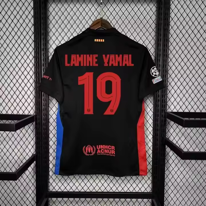 Camiseta personalizada del equipo de entrenamiento visitante del F.C. Barcelona 2024-2025 19#  LAMINA YAMAL - 1