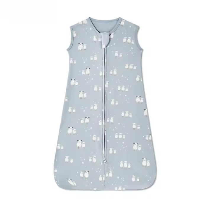Sacos de dormir de tela de algodón para bebé, chaleco sin mangas, edredón antipatadas para niño recién nacido, saco de dormir delgado de verano con cremallera bidireccional, nuevo - 1