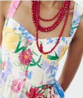 Vestido de tirantes floral pequeño de moda para mujeres europeas y americanas - details 10