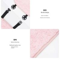 Felpa cálida de invierno rosa avanzada con funda de cojín de asiento antideslizante para coche simple universal - details 4
