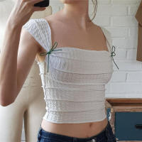 BUNO-Top corto de estética Y2K para mujer, Top elegante Vintage sin mangas, camisetas ajustadas sin mangas, corsé de núcleo de hada dulce de los años 2024, novedad de verano 2025 - details 1