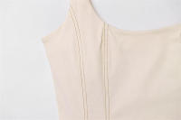 Vestido elegante sin mangas para mujer OUWU largo, sólido, verano 2025, estilo línea A con cuello cuadrado - details 6