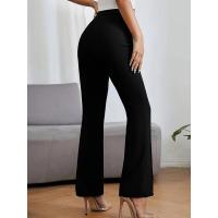Mujeres elegantes de cintura alta, pantalones de vestir, pantalones lisos de pierna recta para - details 10