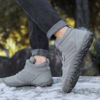 Zapatos descalzos con punta ancha para mujer y hombre, calzado minimalista forrado de piel, suela cero caída, botas de nieve cálidas para caminar al aire libre, Invierno - details 16