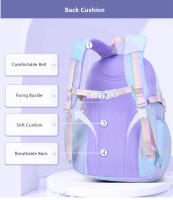 Mochila escolar primaria para niñas en rosa y morado, mochila para libros de estudiantes, mochila impermeable para la escuela, regalo para niños - details 3