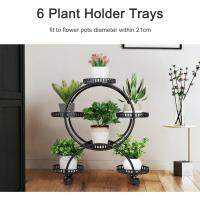 Estantería para Macetas de Metal con Ruedas Soporte Universal para 6 Niveles con Ruedas - details 7