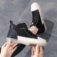 Nuevos zapatos gruesos de cuero de vaca auténtico personalizados con marca que aumenta la altura para mujer, zapatillas de deporte con plataforma interior con cordones para niña - details 6