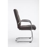 Tapizada En Tela & con Base De Metal I Silla De Conferencia con Reposabrazos, Color:Negro/Negro - details 48