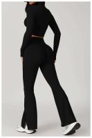 Conjunto de Yoga de Manga Larga Top de Correa Alta y Leggings Deportivos para Mujeres - details 43