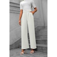 Pantalones de oficina de cintura alta y pierna recta para mujer para otoño - details 0