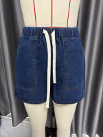 Conjunto Casual de Manga Corta y Shorts de Denim para Mujer Primavera-Verano Moda Suelta y Cómoda - details 3