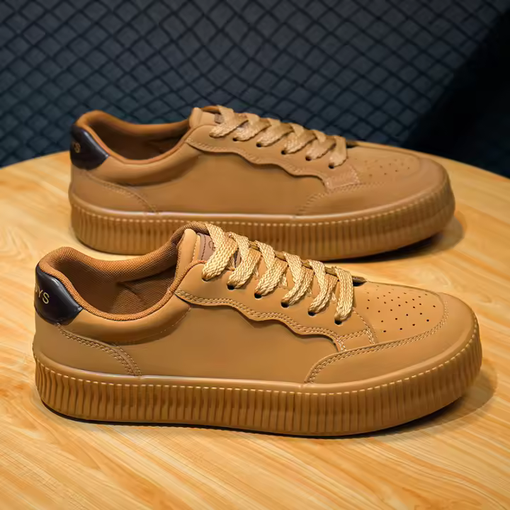 Nuevas zapatillas de deporte de viento de Hong Kong, zapatillas de deporte para hombre, zapatos de marea baja de color sólido, microfibra de nicho. - 1