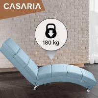 Chaise Longue Tumbona XXL London 186x89x55cm Sillón Ergonómico de Salón Oficina 180Kg Cuero Sintético Blanco - details 52