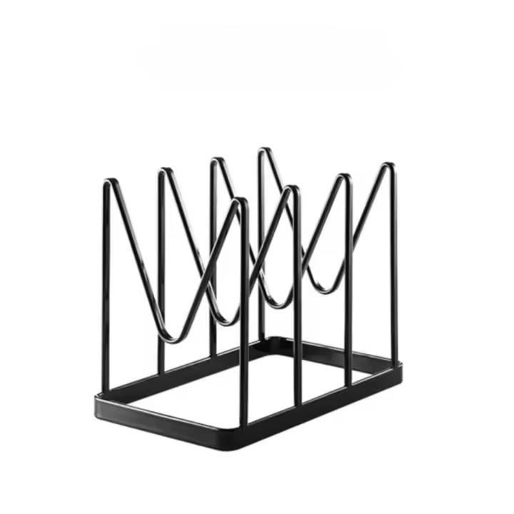 Soporte para tapa de olla con buena carga, soporte para tabla de cortar multicapa sin perforaciones, estante para tabla de cortar duradero que ahorra espacio - 1