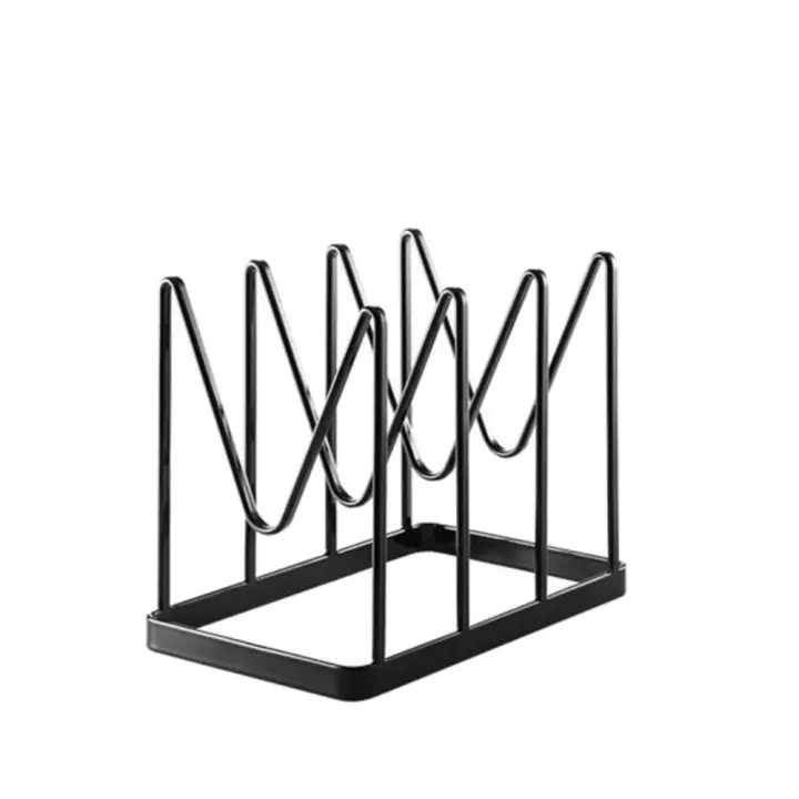 Soporte para tapa de olla con buena carga, soporte para tabla de cortar multicapa sin perforaciones, estante para tabla de cortar duradero que ahorra espacio - 1