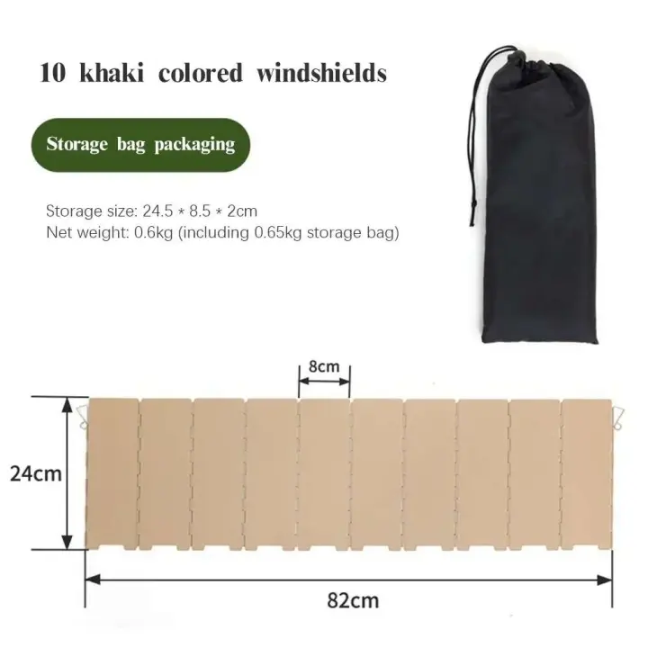 Estufa de Cartas Plegable Portátil para Exteriores Deflector de Aire Parachoques de Escudo de Viento Valla de Camping Grietas de Parachoques de Escudo de Viento - 1