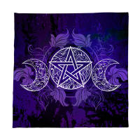 Mantel de Estrella de Cinco Puntas Luna Morada Divinación con Péndulo Decoración de Altar - details 6