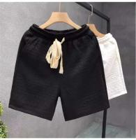 Pantalones cortos blancos de alta calidad para hombre, deportivos, transpirables, con cordón de cintura elástica, informales, sueltos, de verano - details 2