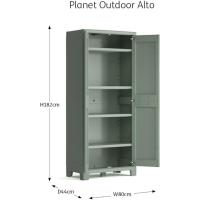 Caja de Almacenamiento de Resina Impermeable 2 Puertas, 4 Baldas Regulables en Altura - details 2