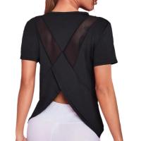 Chaleco de Yoga de manga corta para mujer, camisetas sin mangas deportivas atléticas para Fitness, gimnasio, correr, entrenamiento - details 0