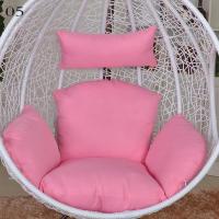 Funda de Cojín de Silla de Huevo Colgante de Color Sólido Floral y Estriado + Funda de Almohada de Exterior (Sin Relleno) para Jardín Lounger - details 7
