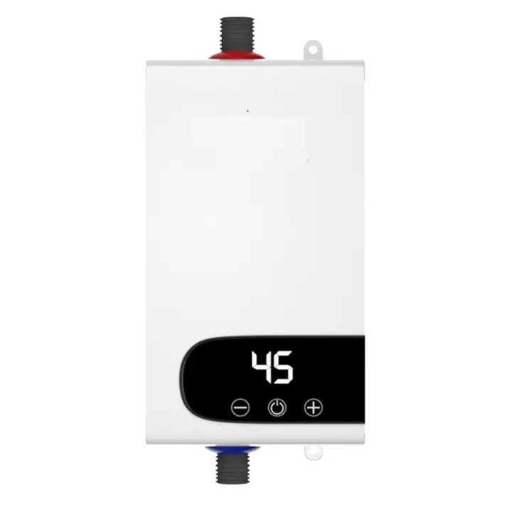 Calentador de agua eléctrico de 4500W, calentador de agua eléctrico pequeño de calentamiento instantáneo rápido, temperatura constante, enchufe de la UE - 1