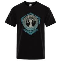 Yggdrasil Camiseta con Diseño de Árbol del Mundo para Hombre, Camisa con Patrón Estampado, Mitología Nórdica, Odin Aesir, Prenda de Marca de Moda, Verano, 2022 - details 14