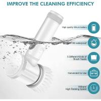 Cepillo limpieza hogar eléctrico multifuncional con 5 Cabezales de Cepillos ,para bañera de baño, Cocina, azulejo, Ventana, bañera, Plato, Fregadero - details 8
