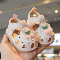 Sandalias para niños de 0 a 2 años Baotou niñas niño tendón de cuero suela suave zapatos de princesa para bebé - details 1