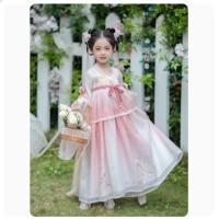 Hanfu edición de primavera y otoño disfraz Tang de estilo chino antiguo súper inmortal para niños vestido de manga larga para niñas pequeñas - details 2