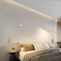 Lámpara de Pared Dimmable Sustavely Ajustable para Dormitorio, Oficina Luz de Pared Dorada Mate - details 8