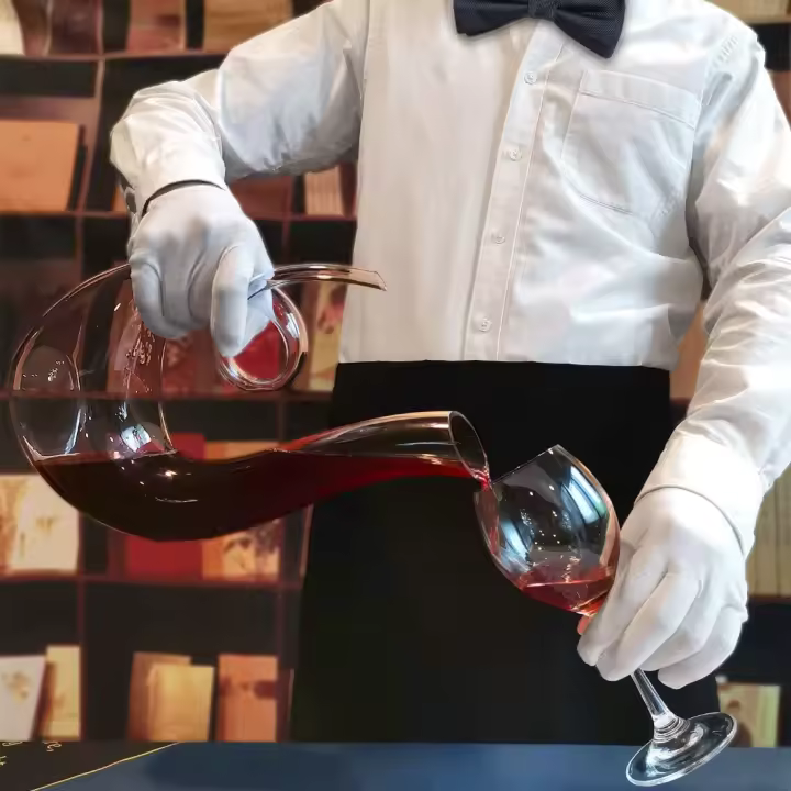 Decantador Para Vino, decantadores de vino, decantador cristal vino, Jarra de Vino Sin Plomo, Jarra de Vino en Forma de Cisne de 1,2 L, Decantador Vino con Cepillo de Limpieza Gratuito - 1