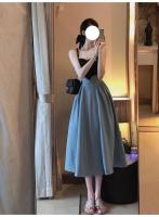 Figura en forma de pera, tirantes ceñidos a la cintura para mujer, verano, nuevo vestido francés ligero de lujo para fiesta de nicho, estilo ballet - details 0