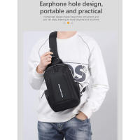 Bolso bandolera de pecho de poliéster impermeable para hombres y mujeres - details 5