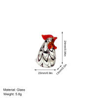 Cuentas de Vidrio de Gallo Adorno de Escritorio Colorido Estatua de Gallina Pequeña - details 15