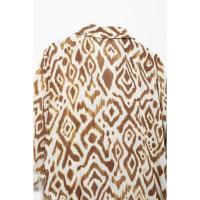 TRAFZA-Conjunto de 2 piezas para mujer, camisa de manga larga con botones decorados, falda larga plisada con cordón de cintura alta, 2024 - details 10