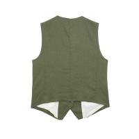 BUNO-Tops de lino lisos a la moda para mujer, chaleco sin mangas con cuello en V, chaleco informal elegante básico para mujer, trajes de negocios - details 12