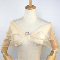 Chal de boda transparente, bufandas cómodas de llevar con buen efecto drapeado, adecuado para vestido de fiesta Formal - details 7