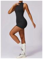 Mono de Yoga Sin Mangas con Almohadilla Kailuoka para Mujer Rompers Deportivos de Gimnasio Fitness Cortos con Talleres Material de Nylon - details 27