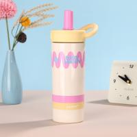 Taza aislada de acero inoxidable portátil de 600ml, taza con pajita de dopamina a prueba de fugas con asa, termo, botella de agua para actividades al aire libre - details 16
