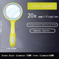 Lupa portátil de mano para observación científica, lupa amarilla HD 20x, 1 unidad - details 4
