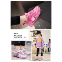 Zapatos deportivos de marca para niños, zapatillas transpirables de malla para niñas, zapatillas informales rosas para estudiantes, zapatillas antideslizantes para correr para niños - details 15