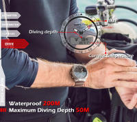 NORTH EDGE GAVIA reloj de buceo multifuncional para hombres brújula barómetro - details 5