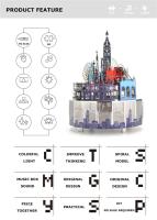 Microworld-rompecabezas 3D de Metal para niñas y adultos, modelo temático de Castillo, caja de música giratoria, juguetes de cumpleaños, regalos de Navidad - details 9