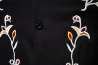 Camisa à manches longues brodée de fleurs pour hommes, chemises décontractées pour hommes, broderie exquise, monocromática, oficina de negocios, fiesta, boîte de noche, printemps - details 14