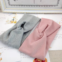Diadema Para Bebés De Color Sólido Con Nudo Cruzado Diademas Elásticos Para Niñas Turbante Con Lazo Bonito Accesorios Para El Cabello De Bebés - details 1