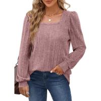 Camisetas de manga larga a la moda para mujer, jerséis informales, tops para mujer - details 4