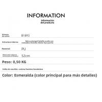 Porta archivos bolso cruzado portátil Horizontal primavera y verano nuevo bolso tejido de cuero suave - details 4