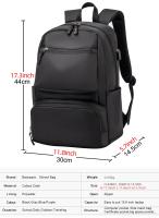 Mochila impermeable con carga USB para hombre, bolsa grande para ordenador portátil de 15,6 pulgadas, escolar - details 3